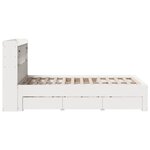 vidaXL Lit bibliothèque sans matelas blanc 135x190 cm bois pin massif