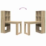 vidaXL Bureau Chêne Sonoma 122 x 67 x 145 cm Bois d'ingénierie