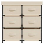 vidaXL Armoire de rangement avec 6 tiroirs 55x29x55 cm Crème Acier