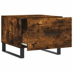 vidaXL Tables basses 2 Pièces chêne fumé 50x50x40 cm bois d'ingénierie
