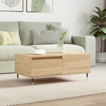 vidaXL Table basse Chêne sonoma 90x50x36 5 cm Bois d'ingénierie