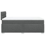 vidaXL Sommier à lattes de lit avec matelas gris foncé 120x190cm tissu