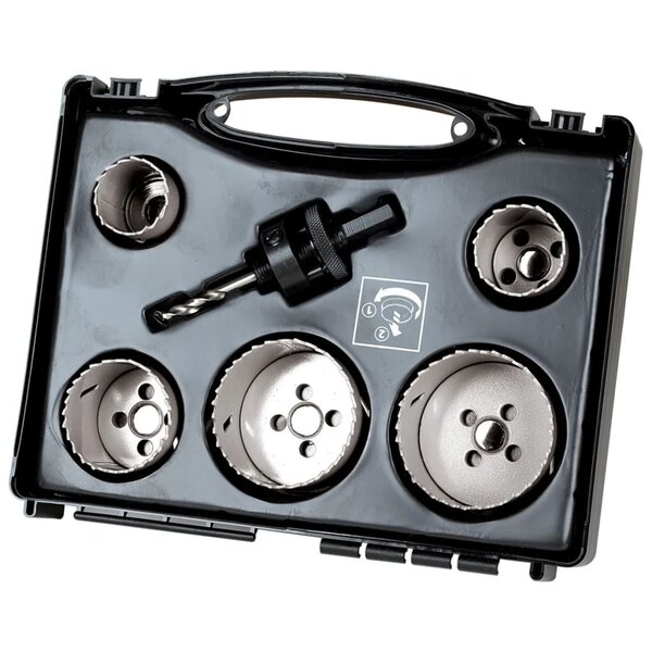Wolfcraft jeu de scie cloche 6 pièces electricity and sanitary 3764000