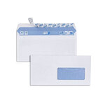 Paquet de 50 enveloppes blanches dl 110x220 75 g fenêtre 45x100 gpv
