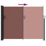 vidaXL Auvent latéral rétractable marron 160x600 cm