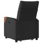 vidaXL Fauteuil inclinable noir tissu