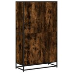 vidaXL Bibliothèque chêne fumé 80 5x35x139 cm bois d'ingénierie
