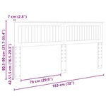 vidaXL Tête de lit Bois Ancien 180 cm Bois d'ingénierie
