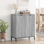 vidaXL Buffet Sonoma gris 69 5 x 33 x 82 cm Bois d'ingénierie
