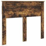 vidaXL Lit de Rangement Chêne fumé 120 x 190 cm Bois d'ingénierie