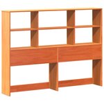 vidaXL Lit bibliothèque sans matelas cire marron 120x200cm bois massif