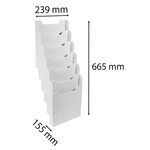 Trieur mural modulable vertical 6 compartiments A4 - Gris lumière EXACOMPTA