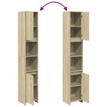 vidaXL Armoire de salle de bain Chêne sonoma 30x30x183 5 cm Aggloméré