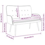 vidaXL Sofa 2 places Vert foncé 115 x 61 x 87 cm Tissu