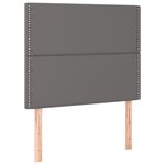 vidaXL Sommier à lattes de lit avec matelas Gris 90x190 cm Similicuir