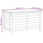 vidaXL Boîte de rangement de jardin blanc bois massif de sapin