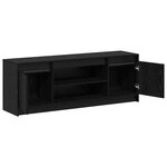 vidaXL Meuble TV avec LED en chêne noir  139 5x34x50 cm  en bois d'ingénierie