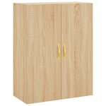 vidaXL Buffet haut Chêne sonoma 69 5x34x180 cm Bois d'ingénierie