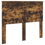 vidaXL Lit de Rangement Chêne fumé 120 x 190 cm Bois d'ingénierie