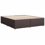 vidaXL Cadre de lit sans matelas marron foncé 180x200 cm tissu