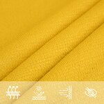 vidaXL Voile d'ombrage 160 g/m² Jaune 3x4 m PEHD