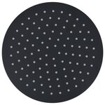 vidaXL Pomme de douche pluie Acier inoxydable 25 cm Ronde Noir