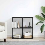 vidaXL Bibliothèque Chêne noir 69.5 x 29 x 69.5 cm Bois d'ingénierie