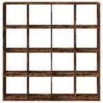 vidaXL Bibliothèque chêne fumé 137 5x29x137 5 cm bois d'ingénierie