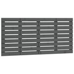 vidaXL Tête de lit murale Gris 141x3x63 cm Bois massif de pin