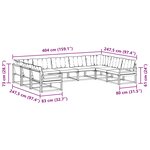 vidaXL Ensemble de canapés d'extérieur 9 pc Blanc et crème