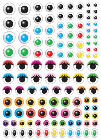Gommettes yeux couleurs de 0 8 à 2 cm 240 pièces