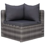 vidaXL Meuble de jardin 7 Pièces et coussins et oreillers Résine tressée