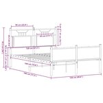 vidaXL Cadre de lit sans matelas chêne fumé 120x190 cm bois ingénierie