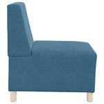 vidaXL Unité de Sofa Modulaire Sans Accoudoirs 2 Pièces Bleu