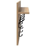 vidaXL Porte-manteau mural chêne artisanal 60 x 40 x 12 cm