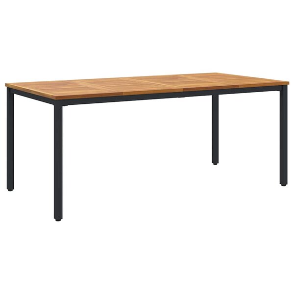 vidaXL Tables de jardin Naturel et noir 180 x 90 x 75 cm
