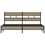 vidaXL Cadre de lit en métal sans matelas chêne sonoma 180x200 cm