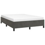 vidaXL Cadre de lit sans matelas gris foncé 140x200 cm velours