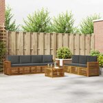 vidaXL Ensembles de canapés 8 pc Naturel et Anthracite