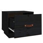 vidaXL Table de chevet Noir 40x34x35 cm Bois de pin solide