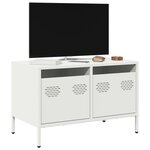 vidaXL Meuble TV blanc 68x39x43 5 cm acier laminé à froid