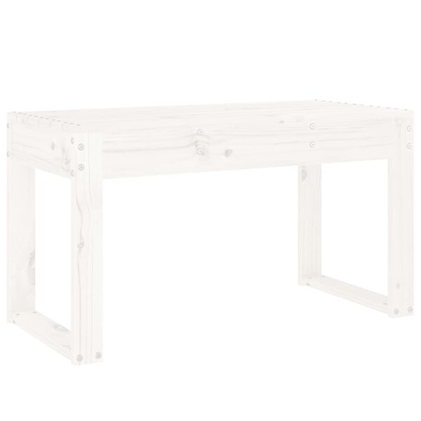vidaXL Banc de jardin blanc 80x38x45 cm bois massif de pin