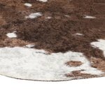 vidaXL Tapis marron et blanc motif vache lavable antidérapant