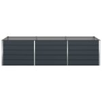 vidaXL Jardinière Anthracite 195 x 100 x 45 cm Acier galvanisé