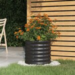 vidaXL Jardinière Acier enduit de poudre 40x40x36 cm Anthracite