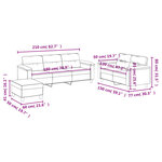 vidaXL Ensemble de canapés 3 Pièces coussins gris foncé tissu microfibre