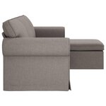 vidaXL Canapé Taupe 215 x 138 x 80 cm tissu