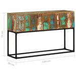 vidaXL Table console 120x30x75 cm Bois de récupération massif