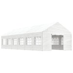 vidaXL Belvédère avec toit blanc 13 38x4 08x3 22 m polyéthylène