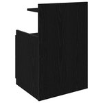vidaXL Table de chevet avec 2 tiroirs Noir 40 x 36 5 x 62 cm